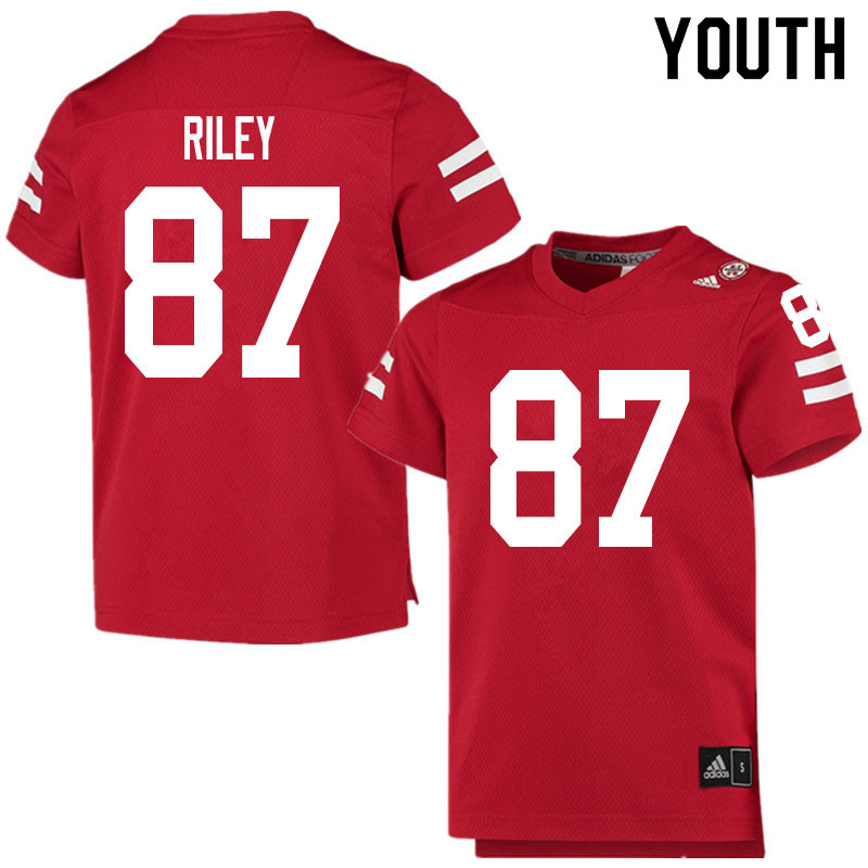 Youth #87 Jordon Riley Nebraska Cornhuskers College Football Jerseys Sale-Scarlet